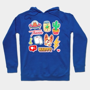 Sticker Fox Abstract Hoodie